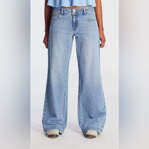 Pacsun Casey Low Rise Baggy Wide Leg Jeans Medium Indigo NEW Size 24